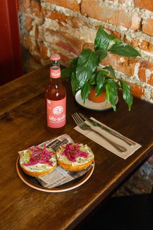 Finas Hierbas Bagel at Bite Me Cafe in Madrid