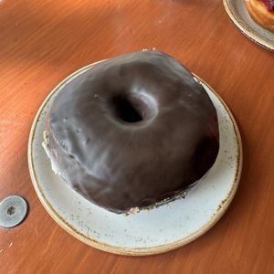 Chocolate doughnut   at Bite Me Cafe in Madrid