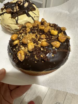 Hazelnut chocolate and fried corn  at Bite Me Cafe in Madrid