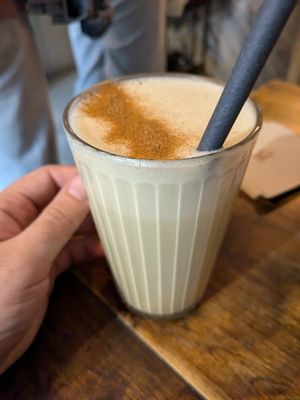 Pistacho latte at Bite Me Cafe in Madrid