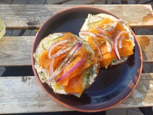 Lox bagel, Bite Me Cafe Madrid, 7 November 2024 at Bite Me Cafe in Madrid