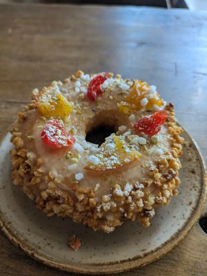 Pastry cream roscón at Bite Me Cafe in Madrid