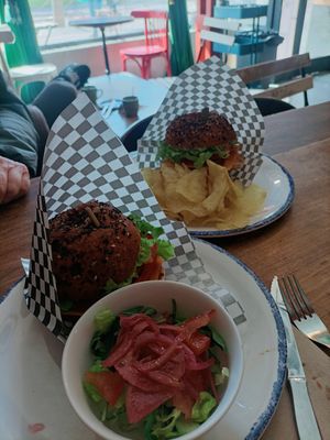 Breakfast bagel at Bite Me Cafe in Madrid