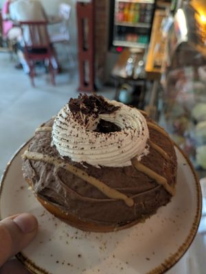 Tiramisu doughnut at Bite Me Cafe in Madrid