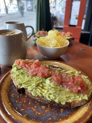 Avo toast   at Bite Me Cafe in Madrid