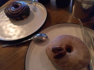 vegan doughnuts at Bite Me Cafe in Madrid