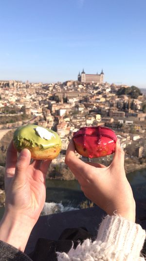 Took the bite me cafe donuts on the road to toledo!  at Bite Me Cafe in Madrid