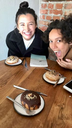 Hazelnut cream and peanut butter cookie dough at Bite Me Cafe in Madrid