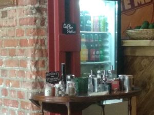 Coffee station at Bite Me Cafe in Madrid