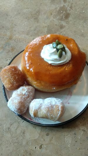 Pumpkin pie at Bite Me Cafe in Madrid