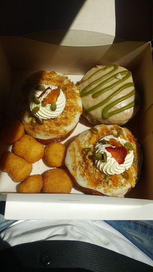 Paraguayo Parfait with yoghurt and matcha pandan at Bite Me Cafe in Madrid