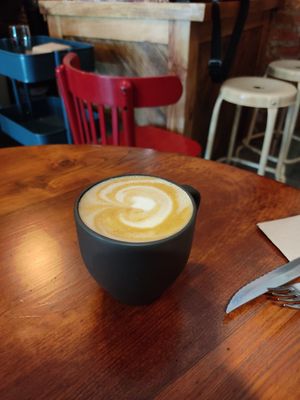 Capuccino at Bite Me Cafe in Madrid