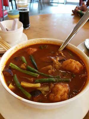 Curry Vegetables (small) RM15 - remember to request for no milk
 at Ring Zhi Vegetarian Restaurant in Kepong