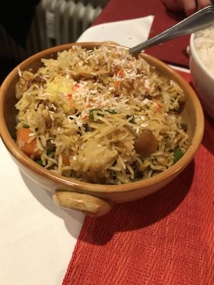 Another vegan dish with pineapple etc. at Annapurna in Fuessen