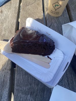 best chocolate cake ever at De Laatste Kruimel - Langebrugsteeg in Amsterdam