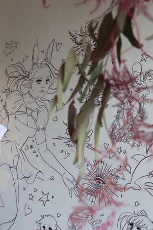 Mural at Line Spa and Polish in Vancouver