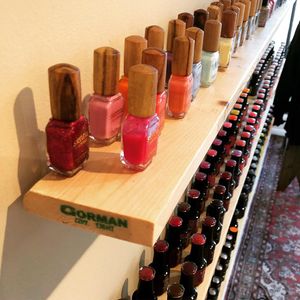 Colour choices are endless at Line Spa and Polish in Vancouver