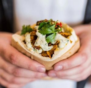 We offer free home deliveries all around Melbourne and surrounding suburbs for our Middle Eastern pita pocket kits  at Hamsa Hummus Bar and Vegan Shawarma in Melbourne