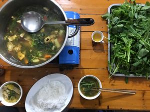 Hot pot  at Nha Hang Hoa Tam Chay in Sapa
