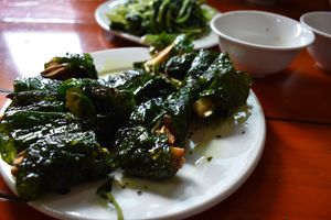 Spring rolls at Nha Hang Hoa Tam Chay in Sapa