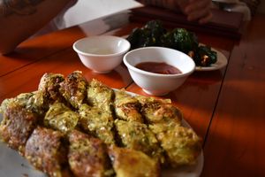 Spring rolls at Nha Hang Hoa Tam Chay in Sapa