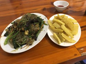 Can never resist chips   at Nha Hang Hoa Tam Chay in Sapa