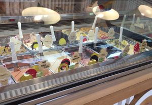 Vegan choices are clearly labeled at Arthur Ice Cream in Bratislava