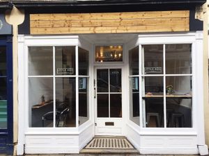 Exterior of cafe at Little Roc in Rochester