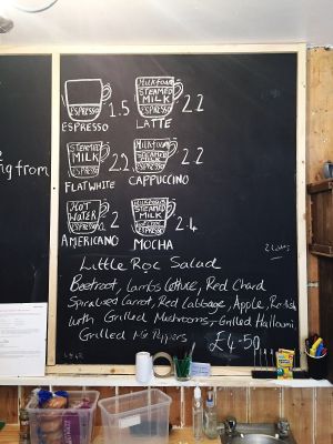 Inside menu at Little Roc in Rochester