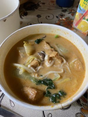 Hot pot - laksa (after I combined everything) at Greendot 绿一点 - Northpoint in North Singapore