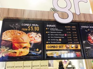 old menu. no more sunrise eggs burger, the cafe is fully vegan now  at grEAT in Central Singapore