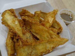 Crunchy mushroom tempura  at grEAT in Central Singapore