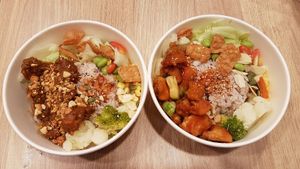 Power bowls at grEAT in Central Singapore