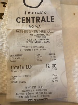   at Mercato Centrale Roma in Rome