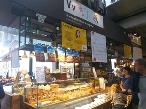 Their stand at the market at Mercato Centrale Roma in Rome
