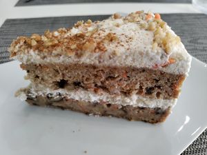Excellent vegan carrot cake! at Garden Fresh Cafe in Palm Beach