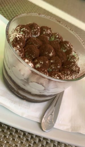 The best vegan tiramisu I hope they bring back. at Garden Fresh Cafe in Palm Beach