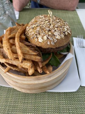 Vegan burger (not good, I’d skip this)   at Garden Fresh Cafe in Palm Beach