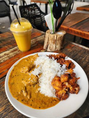 Vegan butter chicken, fried cauliflower at 108 Paradise Cafe - Maybe closed in North Sydney