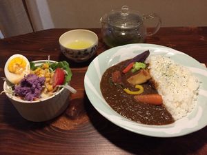 Todays Vegetarian Curry at Cafe Uemura in Takayama