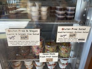 Vegan salad options at Peasant Pies Cafe in San Francisco