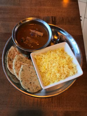 Vegan butter chikin and naan at The Street Eatery in Calgary
