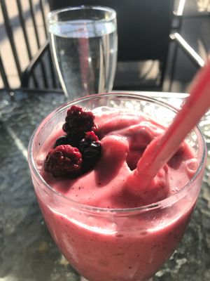 Triple berry shake for dessert.  at The Street Eatery in Calgary