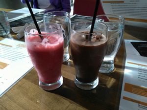 Vegan milkshakes! So yummy and rich, you wont regret it! at The Street Eatery in Calgary