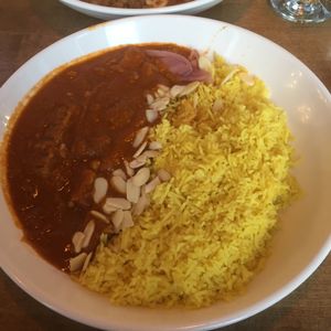The vegan butter chicken without naan bread. Delicious! at The Street Eatery in Calgary