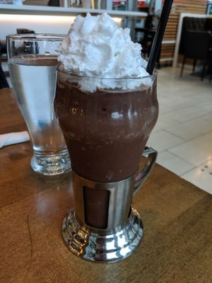 Vegan Chocolate milkshake made with Fiasco Gelato at The Street Eatery in Calgary