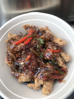 Ginger beef at The Street Eatery in Calgary