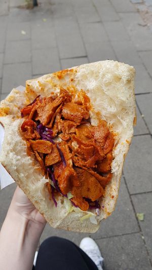 Vöner (Salad is under the meat) at Schanzen Döner in Hamburg