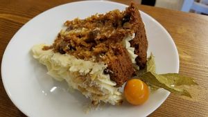 carrot cake at Simply Vegan in South West London