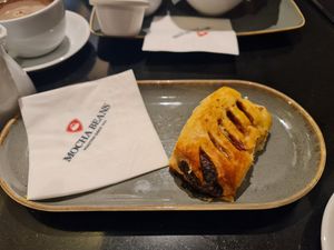 Vegan sausage roll. at Mocha Beans in Galway